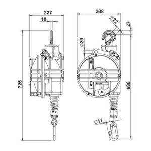 Equilibreur de charge                     • 30 à 40 kg