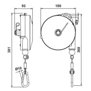 Equilibreur de charge avec cliquet d’arrêt    • 6 à 8 kg