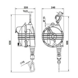 Equilibreur de charge                                     • 10 à 15 kg