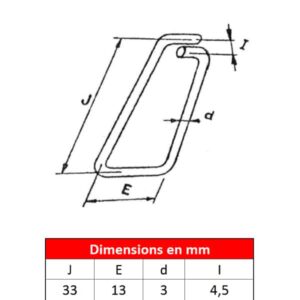 Linguet           de sécurité en fil d’acier • Type 33