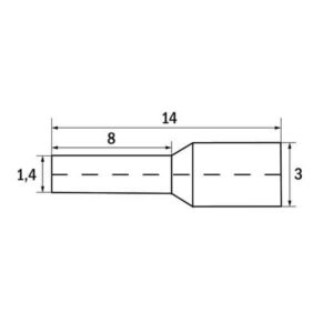 Embout de câblage 1 mm² Rouge  • Paquet de 500