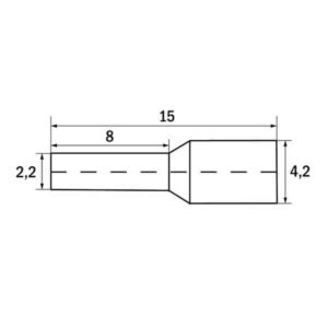 Embout de câblage 2,5 mm² Gris • Paquet de 500