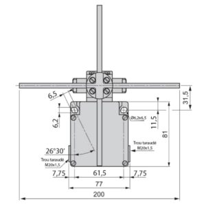 Interrupteur de fin de course à croix 2 vitesses (5 positions) Schneider