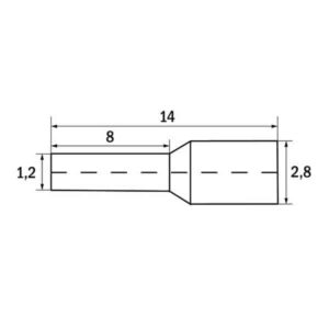 Embout de câblage 0,75 mm² Bleu clair • Paquet de 500