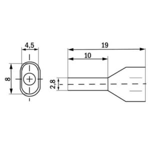 Embout de câblage double 2×2,5mm² Noir • Paquet de 500