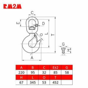Crochet      tournant • Haute résistance • CMU 10 t