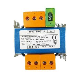 Transformateur monophasé de sécurité 230/400VAC • Puissance            40 VA
