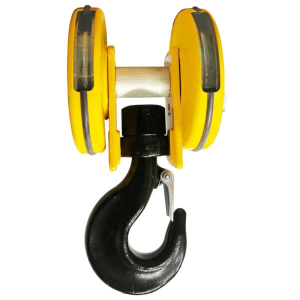 Moufle pour palan 2 réas • Charge 10 t (M5) • Entraxe 220mm • Pour câble Ø 12-13mm