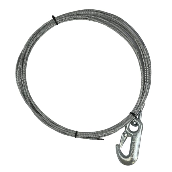 Câble de treuil électrique 25 mètres - diamètre 10 mm crochet 2000 Kg  14E01006 — Recambiosdelcamion