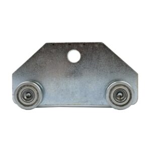 Chariot acier 4 galets avec 1 trou Ø10 mm • Pour rail 30 x 32 mm