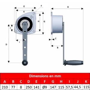 Treuil manuel de levage • 100 kg