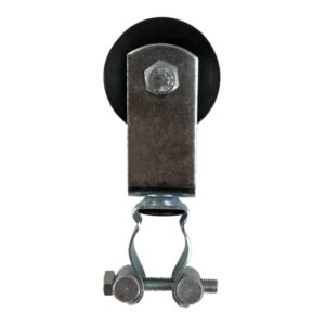 Chariot porte câble rond à 1 galet • suspendu sous câble Ø8 mm