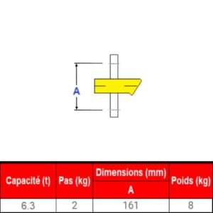 Peson    6,3t • Crochet peseur 6,3t • Dynamomètre  6,3t • Pesage de 0 à 6,3t • MK6,3