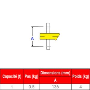 Peson 1t • Crochet peseur 1t • Dynamomètre  1t • Pesage de 0 à 1t • MK1