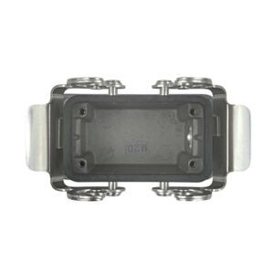 Embase                      en saillie pour prise 10 broches • 4 verrous