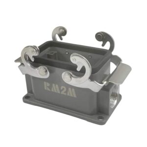 Embase                     en saillie pour prise 10 broches • 4 verrous