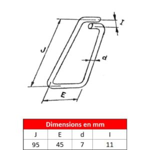 Linguet   de sécurité en fil d’acier • Type 103