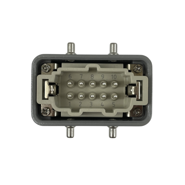 Prise mâle complète • 10 broches • 4 ergots