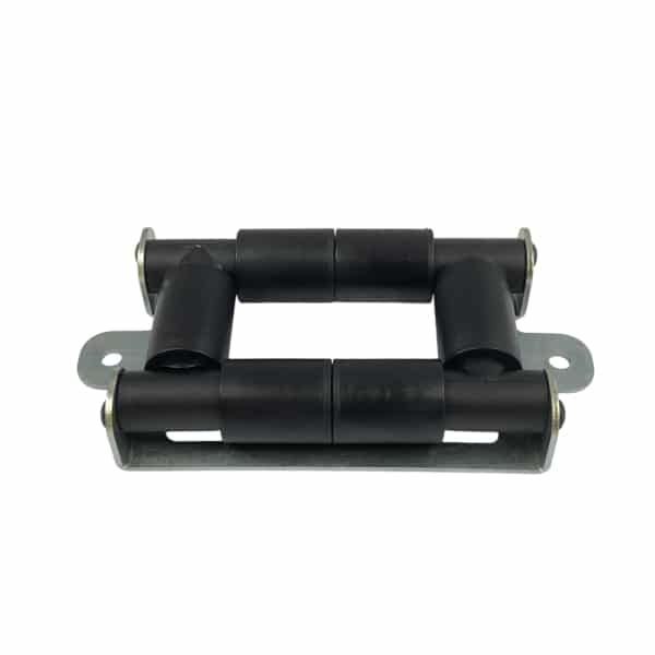 Guide câble à 4 rouleaux plastique avec 2 pattes de fixations • Largeur de passage câble 35mm
