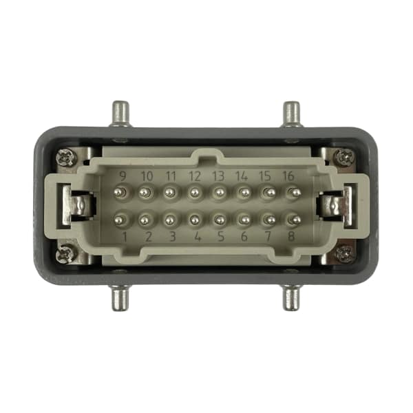 Prise mâle complète • 16 broches • 4 ergots