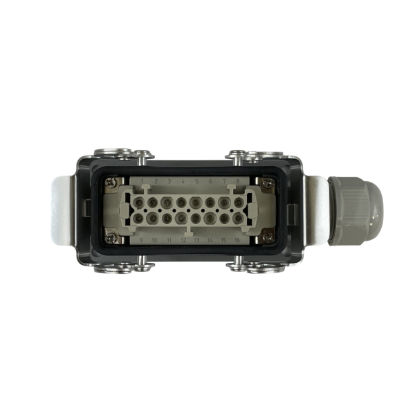 Prise femelle complète • 16 broches • 4 verrous