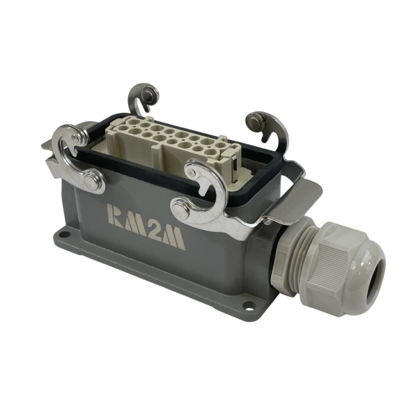 Prise femelle complète • 16 broches • 4 verrous