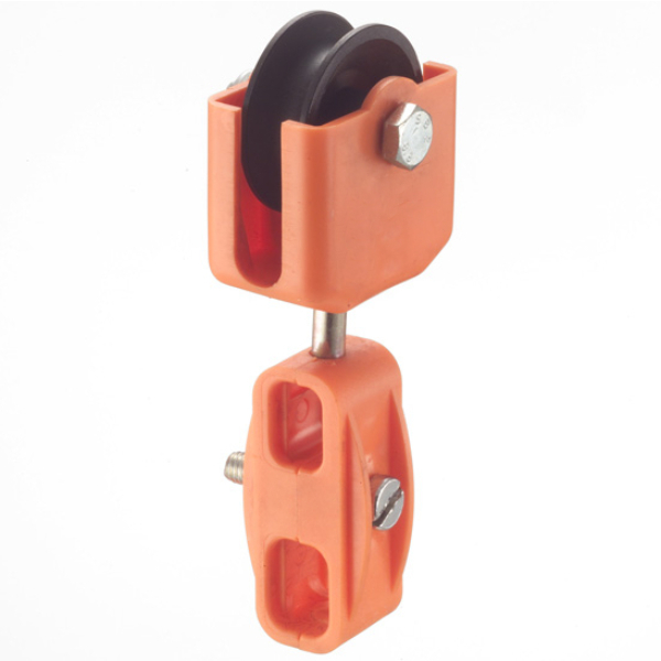 Chariot porte câble plat à 1 • suspendu sous câble Ø5 à 7mm