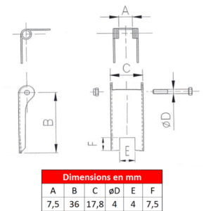 Linguet de sécurité 2SP-206 CZ