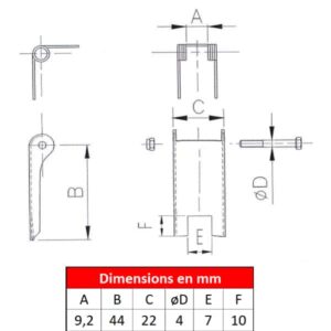 Linguet de sécurité 2SP-207 CZ