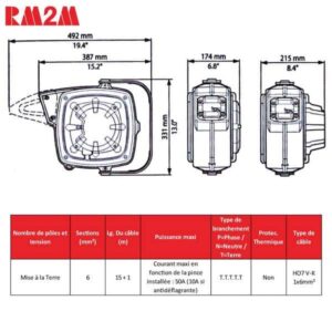 Enrouleur de câble à rappel automatique • Câble de mise à la terre • 16m • Série 280