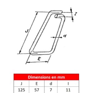 Linguet de sécurité en fil d’acier • Type 125