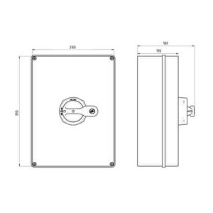 Interrupteur sectionneur cadenassable en coffret 3P • 160 A
