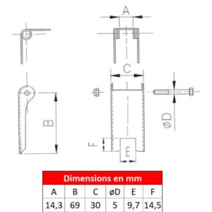 Linguet de sécurité 2SP-213 CZ