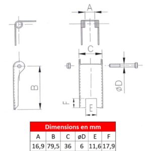 Linguet de sécurité 2SP-216 CZ