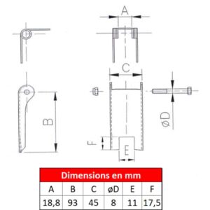 Linguet de sécurité 2SP-220 CZ