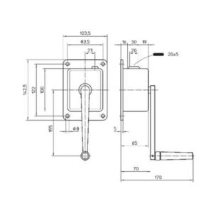 Treuil manuel compact 50 kg