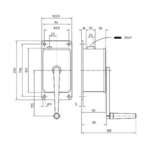 Treuil manuel compact 100 kg