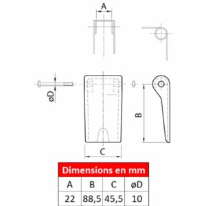 Linguet de sécurité STD-040