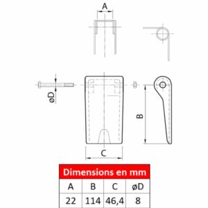Linguet de sécurité STD-060