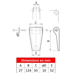 Linguet de sécurité STD-080