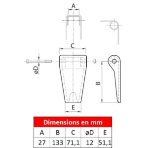 Linguet de sécurité STD-100