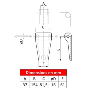 Linguet de sécurité STD-120