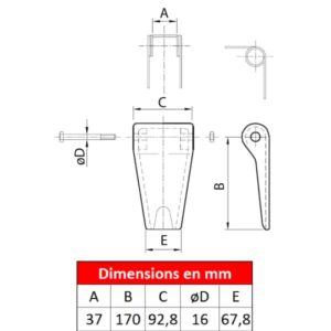 Linguet de sécurité STD-160