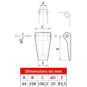 Linguet de sécurité STD-200