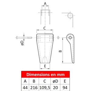 Linguet de sécurité STD-250