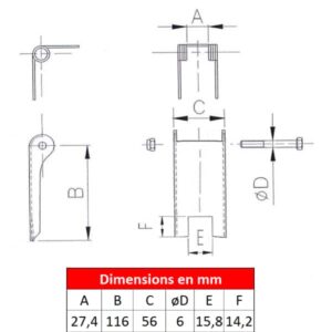 Linguet de sécurité 2DS-0D8