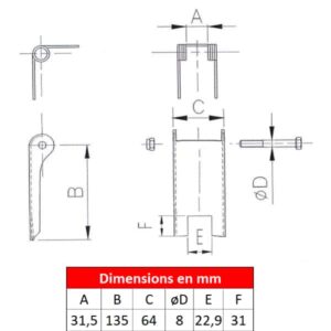 Linguet de sécurité 2DS-0D9