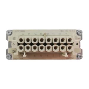 Prise femelle 16 broches (serrage par ressort) • HE-016-FS