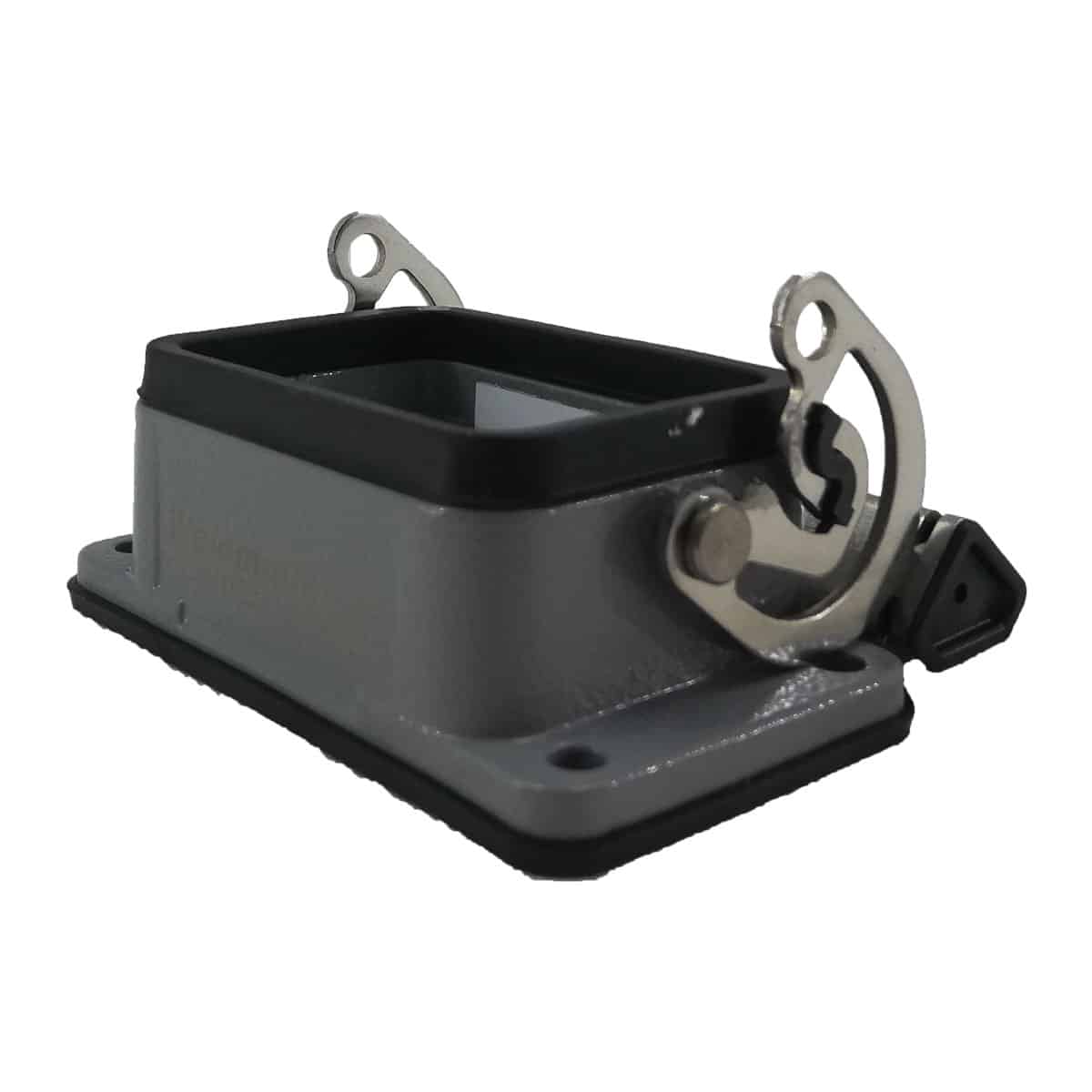 Embase encastrée pour prise 6 broches • 2 verrous