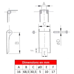Linguet de sécurité 1ST-013CL